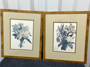 Botanical Prints Artwork: 'bouquet Of Flowers' By John Henry Hopkins & 'flowers From Bulbs' Paul L. Oudart