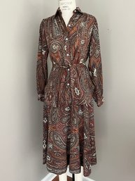 Vintage Evan Picone 2pc Dress & Blouse With Belt - Paisley Size 6 (Todays Size 4!) Made In USA