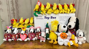 Lot Of Snoopy And Woodstock Stuffed Animals #2 - Does NOT Include Toy Box