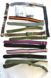 Large Lot Of Fabric Watch Bands Some New
