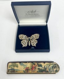 The Attwood Collection Butterfly Pin & Vintage Pocket Comb