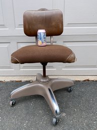 Mid-Century Adjustable Rolling Office Chair.
