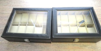 2 Watch Display Cases 10x8x3