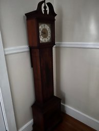 Vintage Federal Style Grandfather/longcase Clock With Swan Neck Pediment