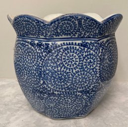 Blue And White Pottery Pot