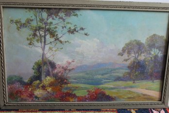 Wonderful Original Landscape Oil Painting On Board Listed Artist Moore Smith Born 1890 - Framed Under Glass