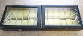 2 Watch Display Cases 12x8x3