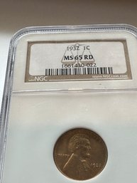 Lincoln Reverse Wheat (1909-1958)  1932 1C  MS 65 RD