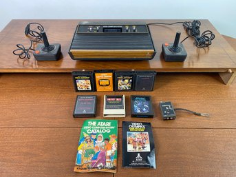 Original ATARI Game Console With Controllers And Games Like Donkey Kong, Space Invaders, Asteroids And More