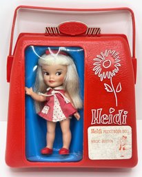 Vintage 1960s Heidi Pocketbook Doll In Original Case By Remco Industries