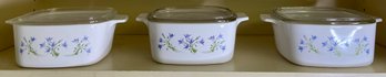 CorningWare Blue Dusk Casseroles (3)