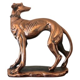 Vintage Metal Greyhound Dog Figurine Sculpture