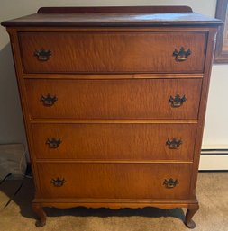 Four Drawer Curly Maple Chest  Atlas Furniture