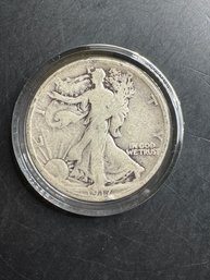 1917-D Walking Liberty Silver Half Dollar