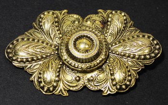 Large Vintage Designer Signed 'FREIRICH' Gold Tone Brooch 3' Wide