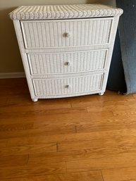 Wicker Three Drawer Dresser