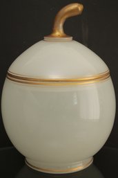 Large White Opaque Hand Blown Italian Glass Soup Tureen