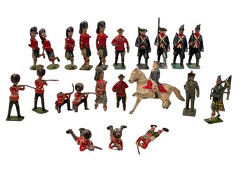 Vintage Lincoln Logs Soldiers Paired With Other British 1903 Lead Soldiers