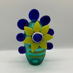 Fun Art Glass Flower Sculpture