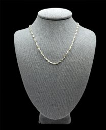 Beautiful Italian Sterling Silver Lightweight Twisted Necklace