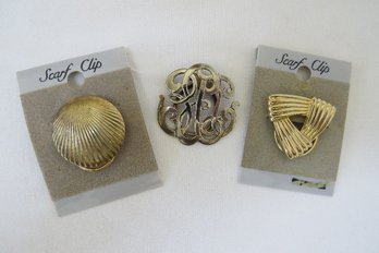 A Trio Of Scarf Clips