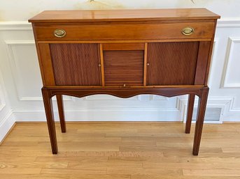 Antique Sheraton Style Writing Desk On Stand