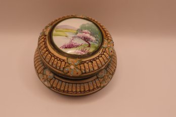 Hand Painted Nippon Powder Jar