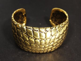 Designer 'clara Studio For Asymmetry, 994 Alligator Skin Cuff Bracelet