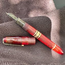 Vintage Watermans Ideal Rigid 14K Red Fountain Pen