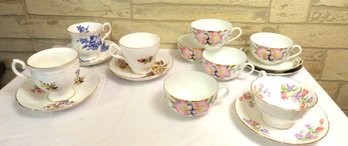 Assorted China Tea Cups And Saucers