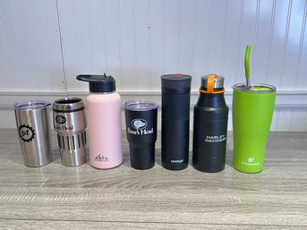 Lot Of 7 Cups And Thermos's