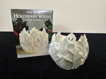 Silvestri Bone China Hollyberry Votive Holder