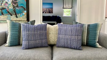 Pillow Grouping - Six Coordinating Quality Pillows Down Filled