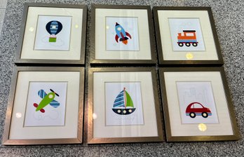 A Grouping Of Nicely Framed Children's Room Decor