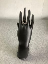 Black Stone Sterling Ring #4
