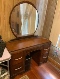 Art Deco Vanity Table With Mirror