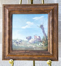 Attributed To Pauwelus Potter- Kuhe Auf Der Weide 'Cows In The Pasture' Oil On Wood