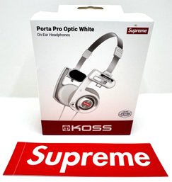 New In Box Supreme Koss On-Ear Headphones With Supreme Sticker