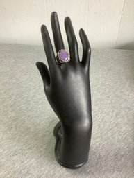 Purple Stone Sterling Ring #5