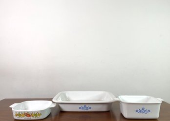 Vintage Corning Ware Trio