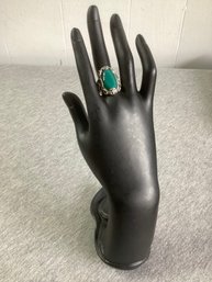 Blue/Green Onyx Sterling Ring #6