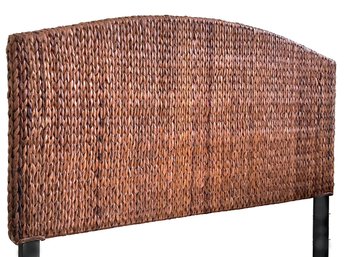 A Woven Fiber Coastal Style Queen Headboard By Pottery Barn