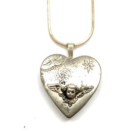 Vintage Italian Sterling Silver Vermeil Chain With Lovely Sterling Silver Locket