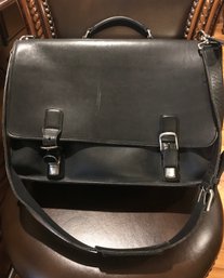Black Leather COACH Laptop Case