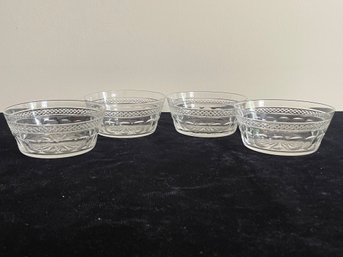 Set Of Vintage Glass Ginger Bowls