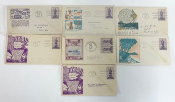 1937 Hawaii First Day Issue Stamps & Envelopes