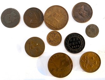 Mixed Group Of Loose Foreign Coins
