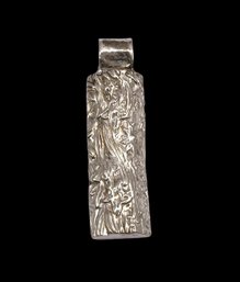 Vintage Sterling Silver Textured Pendant