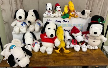 Lot Of Snoopy And Woodstock Stuffed Animals #1 - Does NOT Include Toy Box