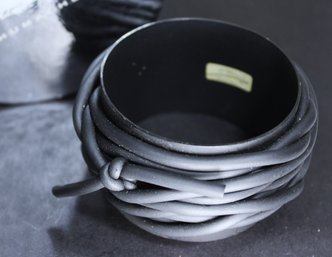 Very Expensive Designer Rubber And Metal Black Bangle Bracelet Christian Astuguevieille Paris